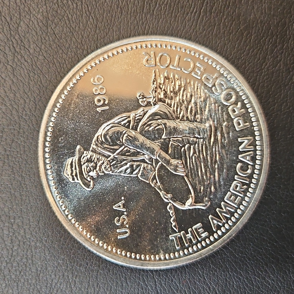 1986 ENGELHARD AMERICAN PROSPECTOR SILVER COIN